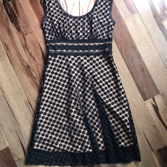 Max Studio Black Lace Overlay Dress XS EUC - Picture 7 of 7